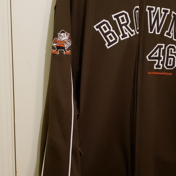 Cleveland Browns Reebok Throwback Jacket - Picture 2 of 5